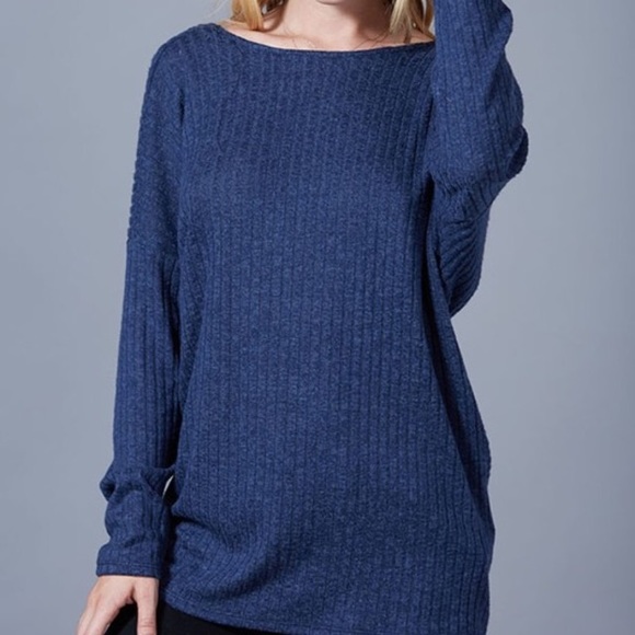 ONE LEFT! Burgundy Twist Back Sweater - Picture 2 of 4